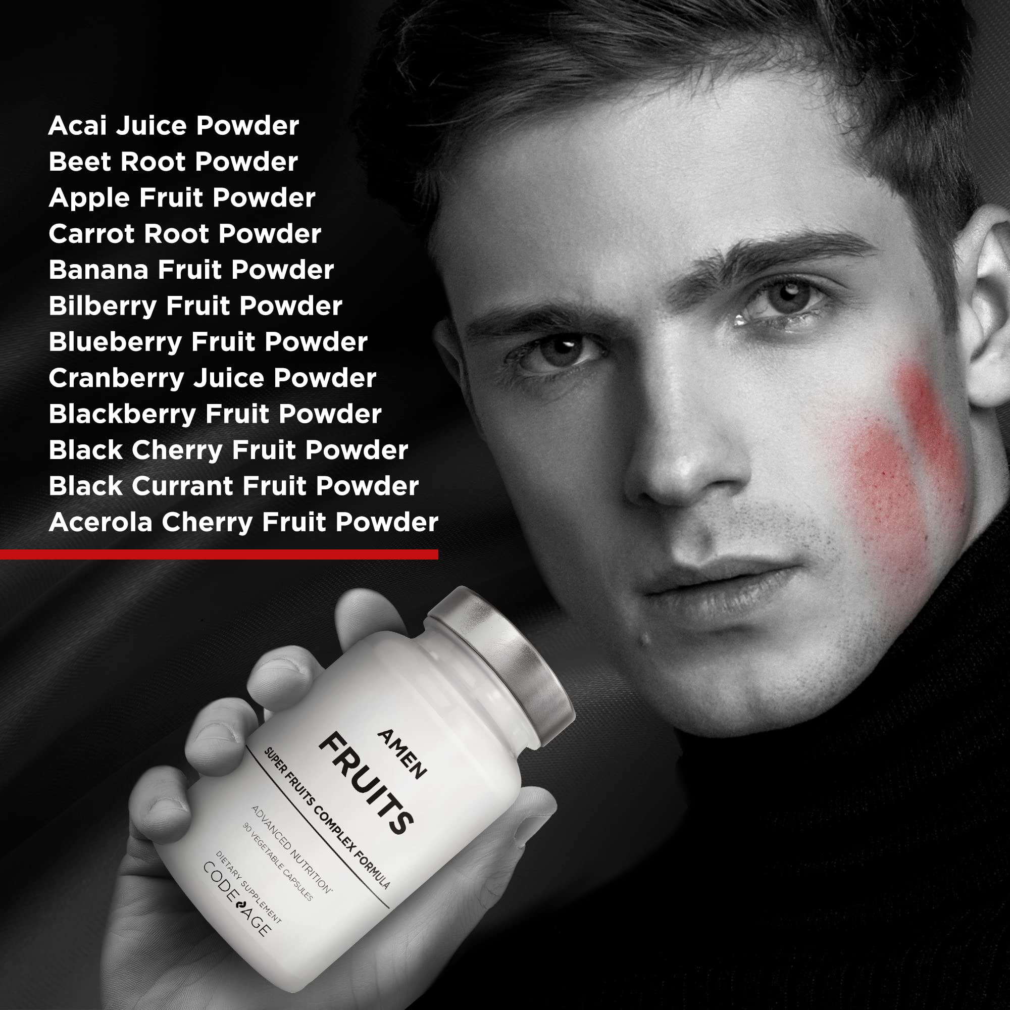 Amen Fruits, Daily Fruits Vitamins Supplements, Over 20 Whole Fruit Extracts - Raw Multivitamin, Berries, Antioxidant Polyphenols Superfood & Flavonoids - Non-GMO - 90 Capsules - Image 5