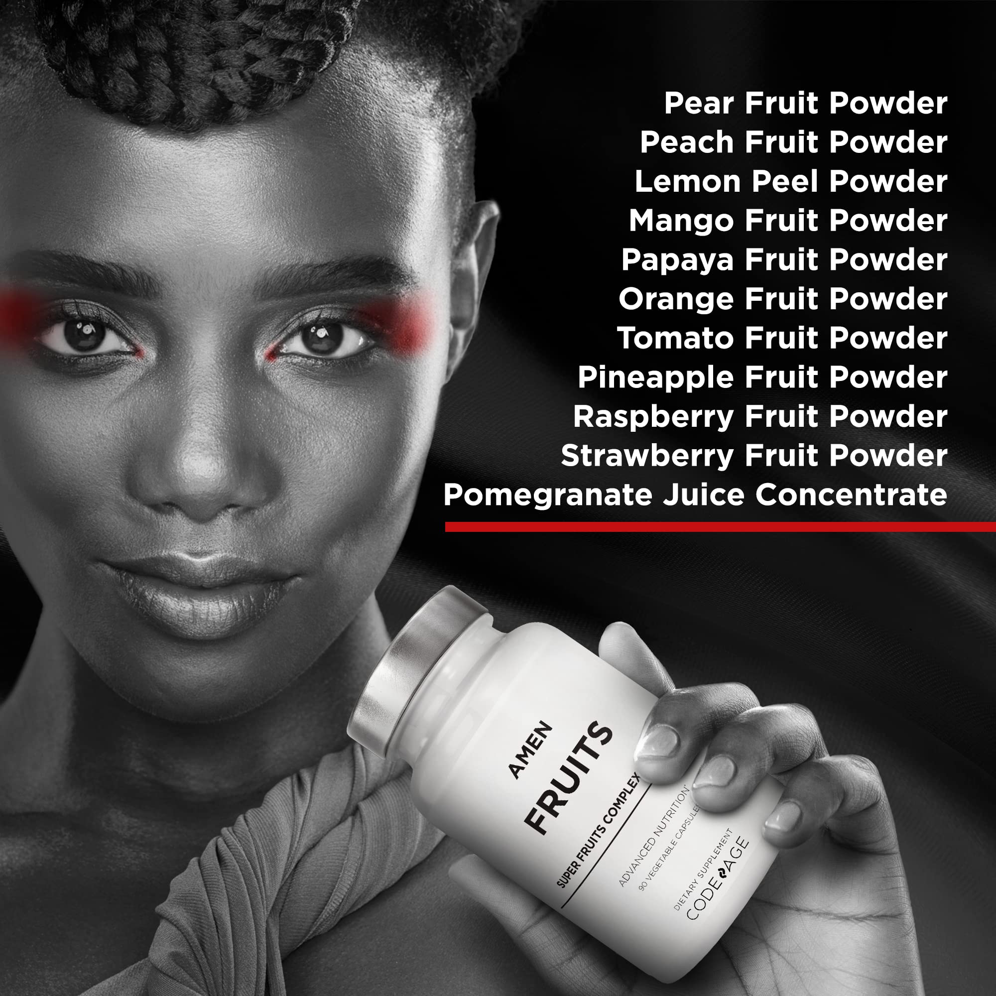 Amen Fruits, Daily Fruits Vitamins Supplements, Over 20 Whole Fruit Extracts - Raw Multivitamin, Berries, Antioxidant Polyphenols Superfood & Flavonoids - Non-GMO - 90 Capsules - Image 6