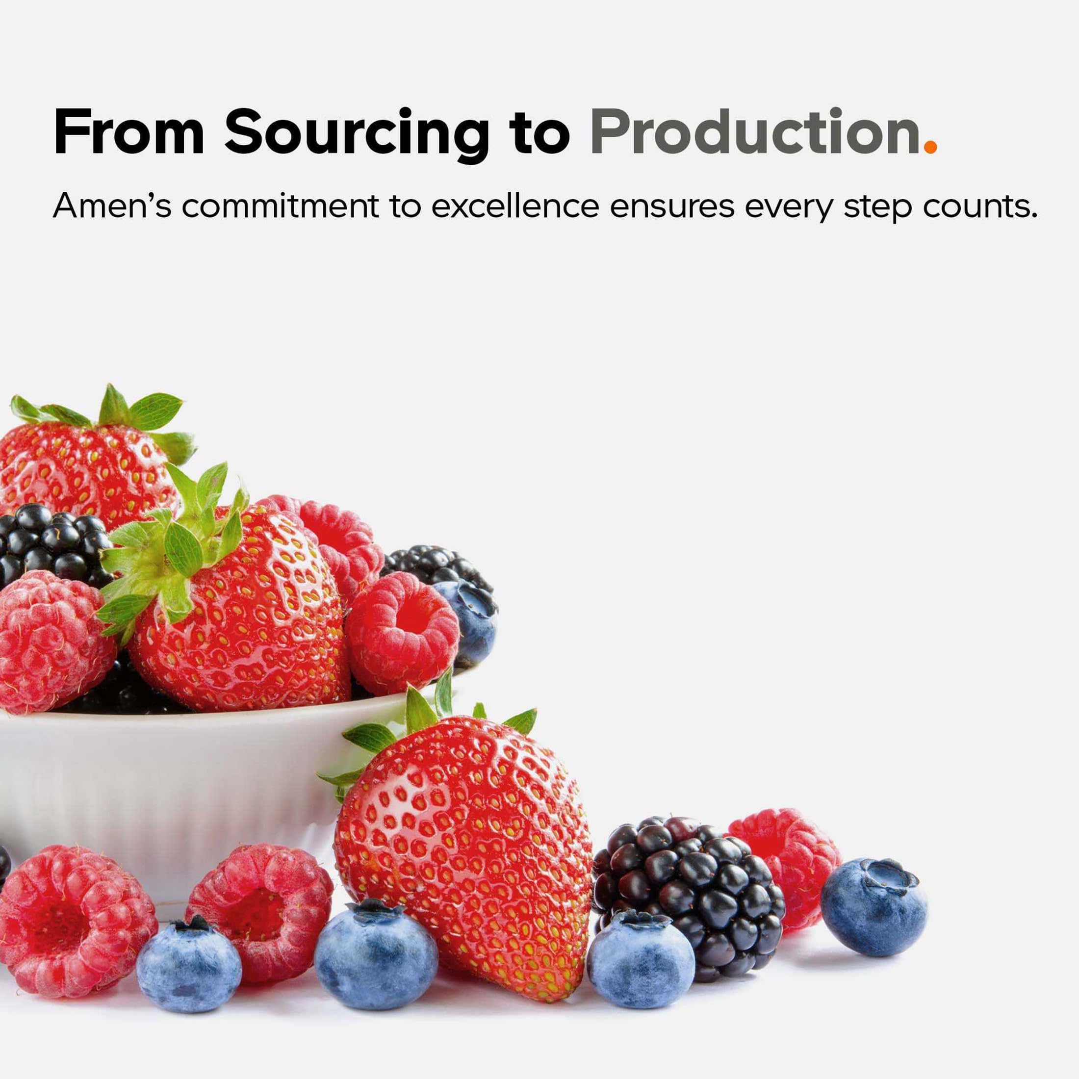 Amen Fruits + Veggies Vitamins Bundle, Raw Whole Food Multivitamin Capsules, Greens Vegetables, Red Fruits & Berries Vegan Blend, Fibers + Phytonutrients Superfood Minerals Supplement, Non-GMO, 180 ct - Image 7