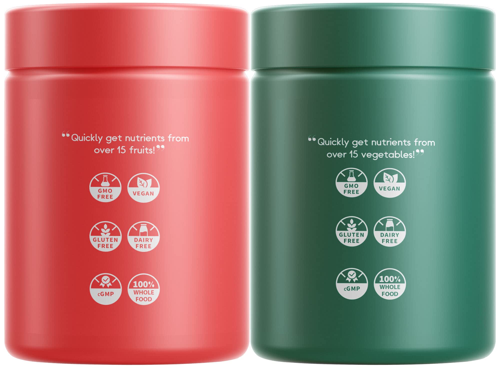 Codeage InstantFood Easy Veggies + Fast Fruits Bundle – Vegetable & Fruit Blend Capsule Supplement – Plant-Based Phytonutrient Formula – Vegan, Non-GMO – 180 Capsules - Image 3